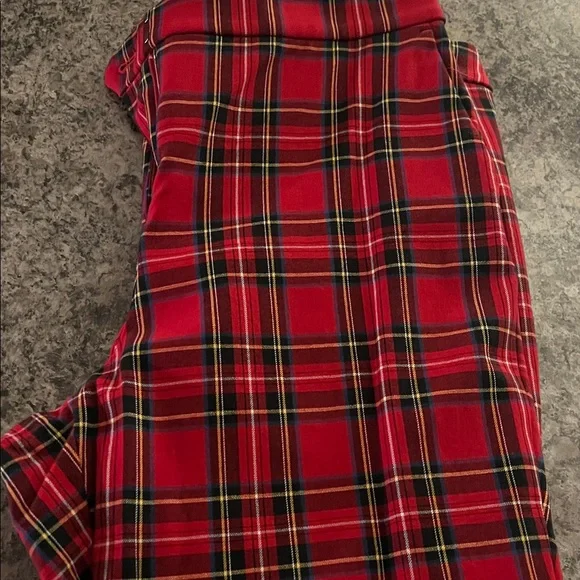 J. Crew Red and Black Plaid Pants - Picture 3 of 3